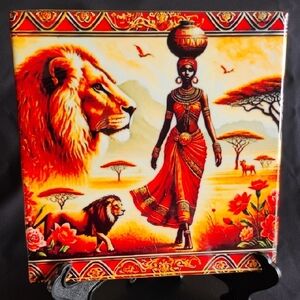 Hand Crafted Vibrant African  Art
